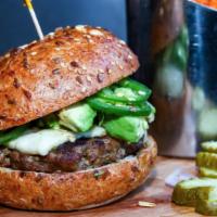 Organic Cinco De Mayo Burger · Ole!!! Fossil farms signature chipotle bison burger perfectly grilled to the temperature of ...