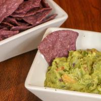 Guacamole And Blue Chips · Gluten free.