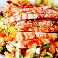 Carlton Salad · Romaine lettuce, goat cheese, avocado, dried cranberries, mandarin oranges and walnuts, toss...