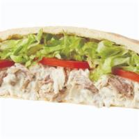 Chicken Salad (Small) · Made in-house with White and Dark Chicken, Celery Salt, Mayo, Lettuce & Tomato.