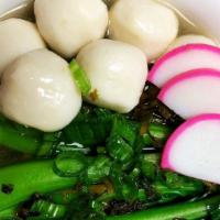 Fish Ball Rice Noodle Soup · 