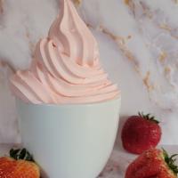 Strawberry Shortcake Frozen Yogurt · Low-Fat, Contains Eggs