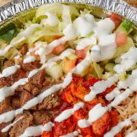 Platter Mix Over Rice( Chicken And Lamb) · please tell us in special instructions your choice of --sauce ( white - hot - barbecue ),
sa...