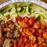 Mix ( Lamb&Chicken) Over Salad  · please tell us in special instructions your choice of --sauce ( white - hot - barbecue )
so ...
