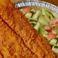 Fried Fish With French Fries · please tell us in special instructions your choice of --sauce ( white - hot - barbecue ),sal...