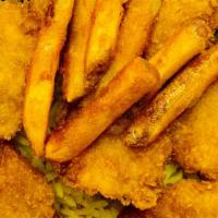 Fried Shrimp With French Fries · please tell us in special instructions your choice of --sauce ( white - hot - barbecue ),sal...