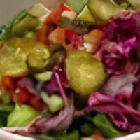 Salad Bowl · Romaine Lettuce, Quinoa, Chopped Cucumber, Tomato, Red Cabbage