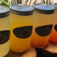 Lemonade Jar · 32 oz jar of Lemonade with choice of puree added.