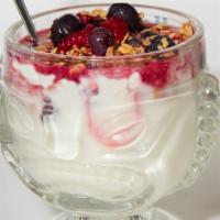 Berry Parfait · Mixed berries, Vanilla Yogurt and Granola