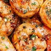 Garlic Shrimp · Shrimp sautéed in olive oil served with bread