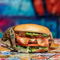 Vegan Stockholm · Everything you wish for in a burger, but vegan! Caramelized Onions, Jalapeño, Vegan Bacon, V...