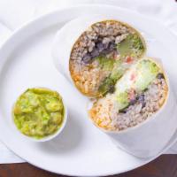 Burritos · Burritos are served with choice of rice and beans, a choice of meat, shredded lettuce, chopp...