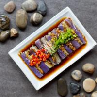 Steamed Eggplant With Pepper Sauce · Spicy pepper sauce