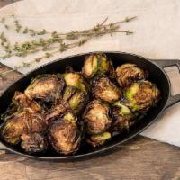 Roasted Brussel Sprouts · Brussels sprouts with scallion infused extra-virgin olive oil and maple cider vinaigrette. V...
