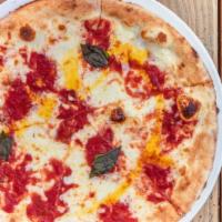 Plain Cheese Pie Pizza · Tomato sauce and mozzarella.