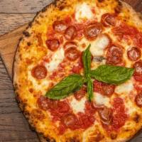 Pepperoni Pizza · Tomato sauce, mozzarella, pepperoni.