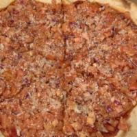 Bacon Chicken Ranch Pizza  · Grilled or fried chicken, bacon, mozzarella, and ranch.