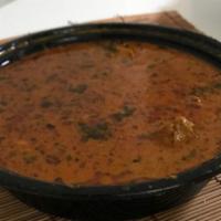 Goat Pepper Masala Curry, (Gf) · boneless, ginger, long hot chilies