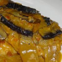 Veal Portobello · Sautéed with portobello mushrooms, caramelized onions, Madeira wine and cream. Served with p...