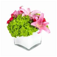 Bright & Lively By Bloomnation™ · This colorful, spring bouquet contains lilies, spray roses, and hydrangea. It is the perfect...
