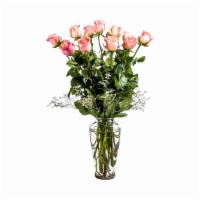 Dozen Long Stemmed Pink Roses By Bloomnation™ · These pink roses are cheerful and fun! Dozen Long Stemmed Pink Roses by BloomNation™ is the ...
