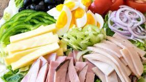 Chef Salad · Mixed greens, tomatoes, cucumber, sliced black olives with rolled ham, salami, and provolone.