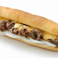 Philly Bacon Cheesesteak Sandwich · Ultimate classic philly cheesesteak with fresh lettuce, diced red tomatoes, grilled onions, ...