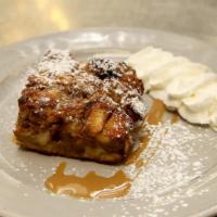 Pecan Pie Bread Pudding · House-made specialty/served warm
drizzled with dulce de leche sauce