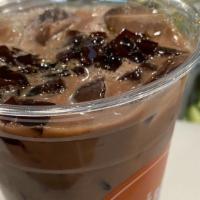 Mocha Madness · Boba mocha coffee with coffee flavored jelly