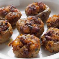 Stuffed Mushrooms · Stuffed with shrimps and scallops.