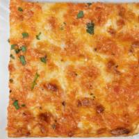 Grandpa Pizza · Thin crust with vodka sauce and mozzarella cheese.