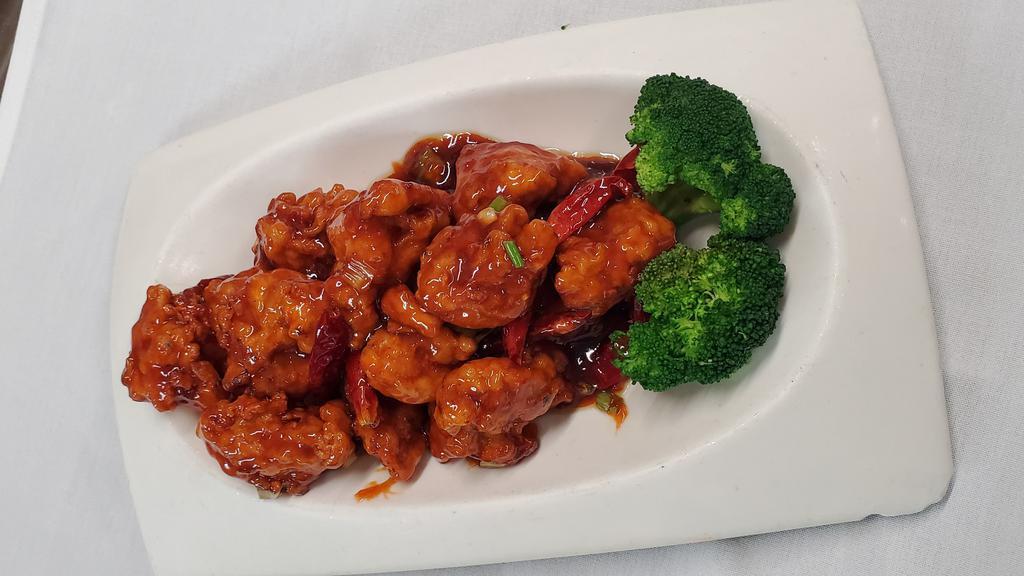 General Tso'S Chicken · Hot and spicy. Served with a choice of brown or white rice.