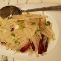 Shredded Potato With Chili Pepper · Hot and spicy.