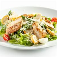 Chicken Caesar Salad · Green salad with caesar dressing and cheese.