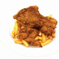 Fried Chicken · Half crispy fried chicken. Served with french fries & coleslaw