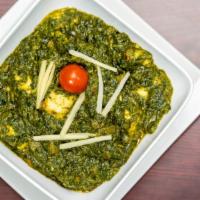 Saag Paneer · Spinach and cottage cheese cooked with herbs.