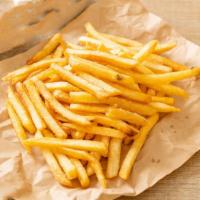 Fries · Golden brown, crispy french fries.