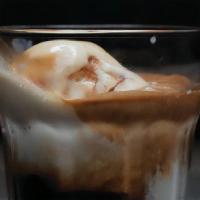 Affogato · Double shot espresso, Two scoops Ice cream, Caramel or Chocolate sauce garnish