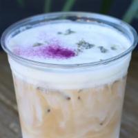 Lavender Latte / Hot 12Oz. / Ice 16Oz. · Double espresso, Homemade lavender syrup, milk, ice