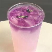 Lavender Lemonade / 12Oz-20Oz · Homemade lavender syrup, butterfly pea organic blue flower, ice, fresh-squeezed lemon juice,...