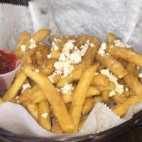 Greek Fries · Fries, chives, parmesan