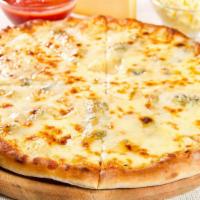 Zero Gluten Classic Cheese Pizza · 10-inch Pizza, served on a Gluten-Free crust, with a homemade tomato sauce, and a blend of c...