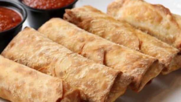 Pizza Logs (5 Pieces) · A Buffalo tradition that we want to share with the rest of the world.  Egg roll wraps stuffed with mozzarella cheese and pepperoni.  Served with a side of pizza sauce.