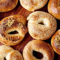 Baker'S Dozen Bagels · Hand rolled, kettle boiled and baked on premise. Enter desired quantities in the special ins...