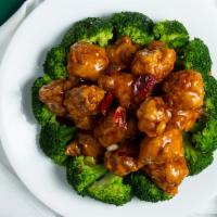 General Tso'S Spicy Chicken · Hot and spicy. Large chunks of chicken deep-fried until crispy with exotic hot and sweet sou...