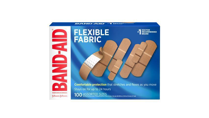 Band-Aid Flexible Fabric Assorted Sizes · 100 ct
