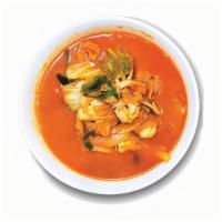 짬뽕탕 Jjamppongtang · Mixed seafood and vegetables in spicy soup.