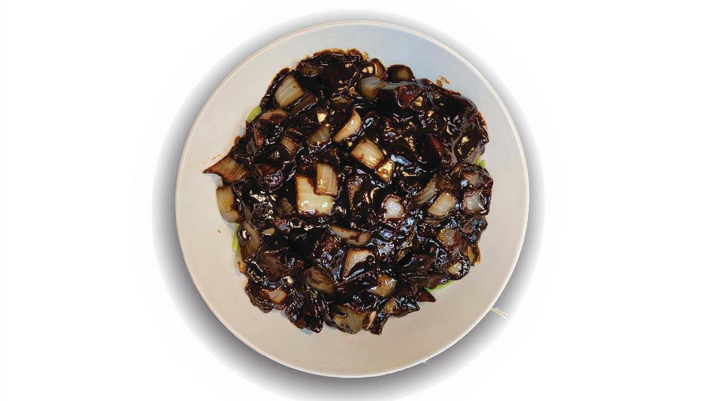 짜장면 Jajangmyeon · Noodles and pork meat with with Chinese black bean sauce.