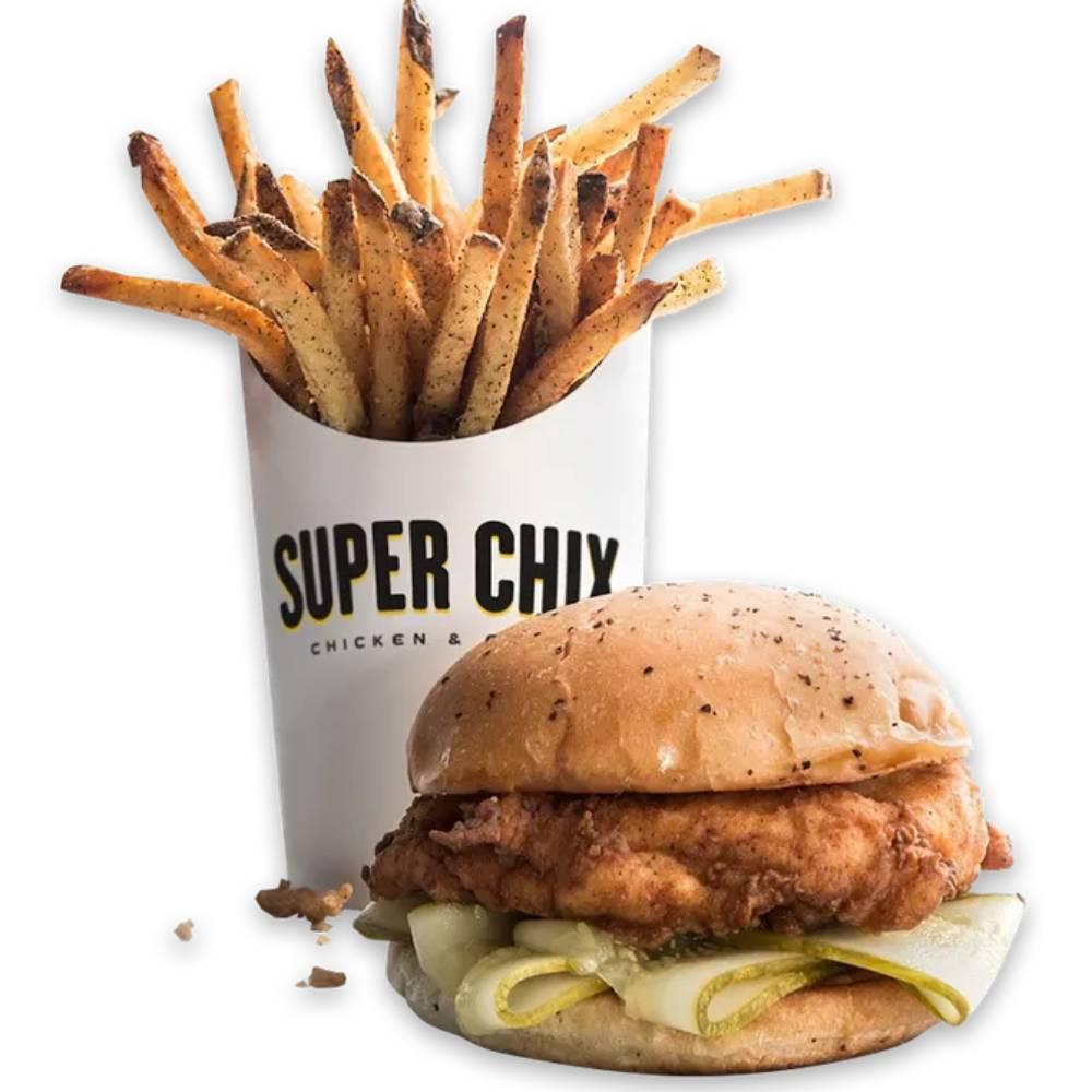 Super Chix · Chicken · Sandwiches · Desserts · Salad