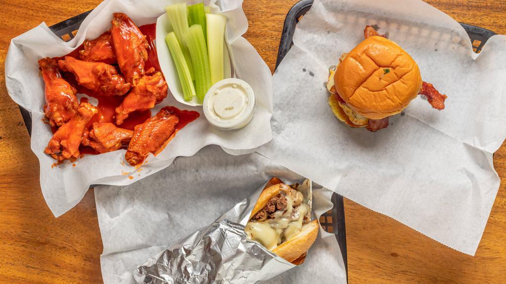 Crave Burgers & Wings · Desserts · Burgers · Chicken · American · Salad